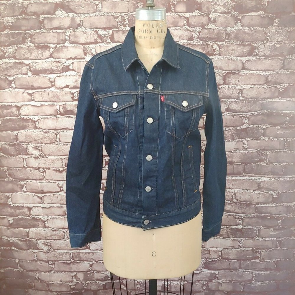 -SOLD- Levis Wellthread Trucker Denim Jacket Cottonized Hemp S 247660011 - Picture 1 of 5